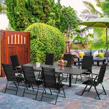Outsunny 9 Piece Patio Dining Set For 8