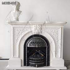 White Marble Fireplace Mantel Home
