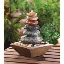 Zen Stacked Stone Water Fountain Indoor