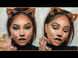 halloween full glam cat face makeup