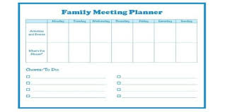 They also provide a fun way to show your children about the importance of discipline. Sample Family Meeting Agenda Format Assignment Point