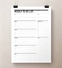 Printable Weekly To Do List Planner Rumble Design Store