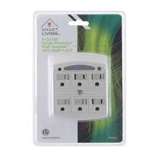 Smart Living 6 Outlet Surge Protector Wall Adapter With Night Light 1 Ct Instacart