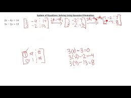 2x2 System Using Gaussian Elimination