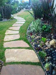 Stone Garden Paths Backyard Walkway