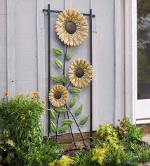 Metal Trellis Sunflower Garden