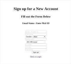 Free Online Registration Form Template Download Chaseevents Co