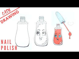 how to draw a nail polish bottle step