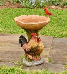 Bird Bath Garden Figurines