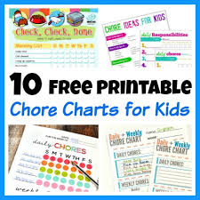 Printable Kid Chore Chart Room Surf Com