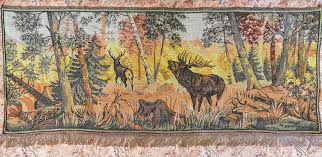 soviet vine gobelin carpet deer roe