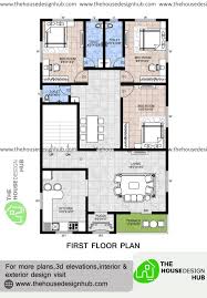 30 X 50 Ft 3 Bhk Duplex House Plan