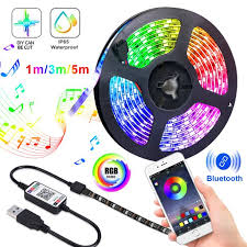 Flexible Led Strip Lights Waterproof 5 3 1m Bluetooth 5050leds Chasing Light With App Dream Color Changing Rgb Rope Lights Kit 5v Waterproof Led Strip Lighting For Bedroom Kitchen Home Decoration Walmart Com
