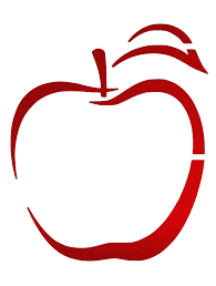apple stencil fruit outline kitchen