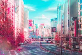 Aesthetic Anime City Desktop Wallpapers ...