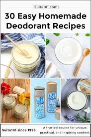 homemade deodorant recipes you can diy
