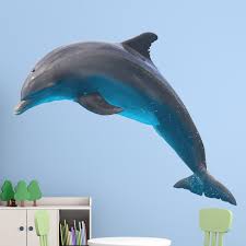 Vinyl Adhesive Of A Dolphin Jumping