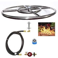 A mixing tub, a table saw, and a trim nail. Amazon Com Easyfirepits Ck Kit Basic Diy Build Your Own Propane Fire Pit Kit W O Burner Ring Burner 12 00 Garden Outdoor