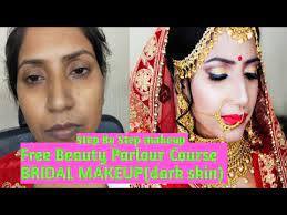 bridal makeup in dark skin step by