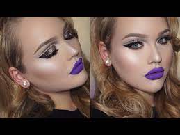 purple lips holiday makeup