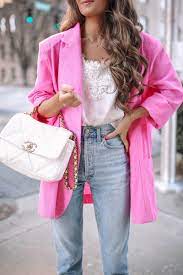 how to wear a pink blazer southern