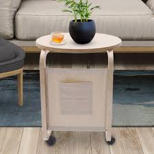 Solid Wood Side Table Small Round