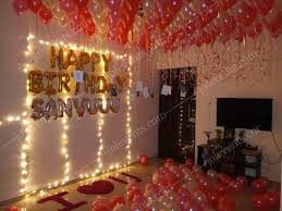 birthday surprise room decoration for