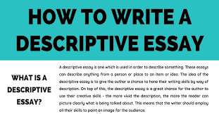 descriptive essay definition exles