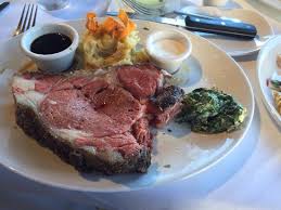 Prime Rib With Garlic Mash Potatoes And Creamy Spinach