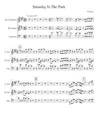 Saturday In The Park Sheet Music For Alto Saxophone Trumpet