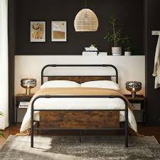 queen size metal bed frame with