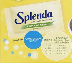 splenda sweetener packets with fiber