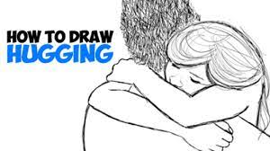 How to Draw Two People Hugging : Drawing Hugs Step by Step Drawing Tutorial  - How to Draw Step by Step Drawing Tutorials