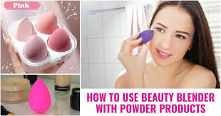 how to use a beauty blender with powder