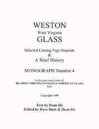 Weston Glass Catalog Reprints Amp