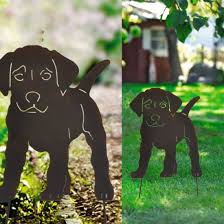 Metal Dog Garden Statue Dog Decor