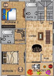 30x40 House Plan For East Facing 4