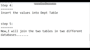 two tables two diffe databases