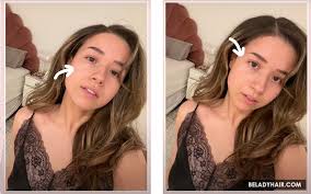 how pokimane without makeup belady hair