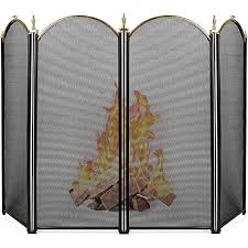 Amagabeli Large Gold Fireplace Screen 4