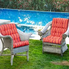 Tufted Patio High Back Chair Cushion