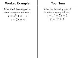 Quadratic Simultaneous Equations 3