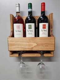 Wall Mounted Wine Rack Glass Holder 2