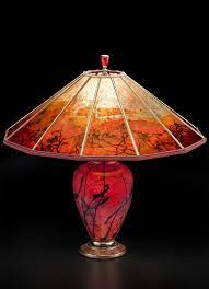 Art Glass Lamp 12 Panel Mica Shade