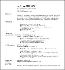Free Entry Level Fashion Assistant Buyer Resume Template
