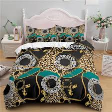 3d Baroque Bedding Set Soft Gold And