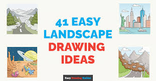 easy landscape drawing tutorials for kids