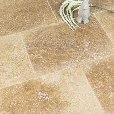 noce travertine filled and honed tiles