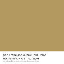 San Francisco 49ers Brand Color Codes