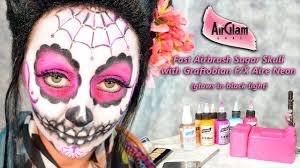 fast airbrush sugar skull makeup with